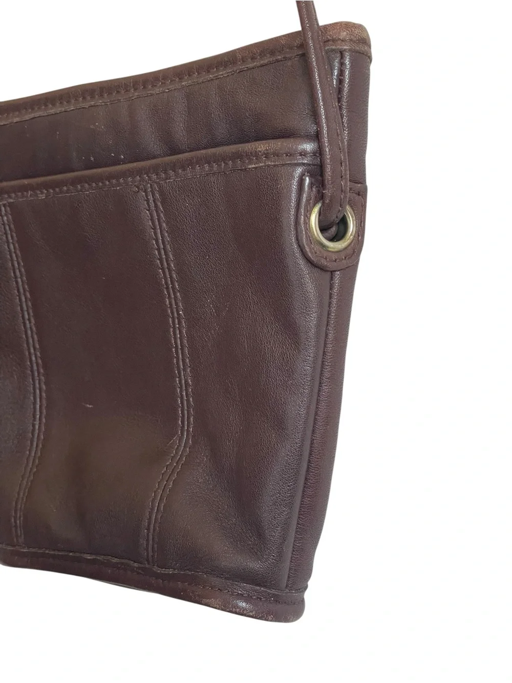 Vintage Liz Claiborne x Leather Company Leather Crossbody Bucket Bag